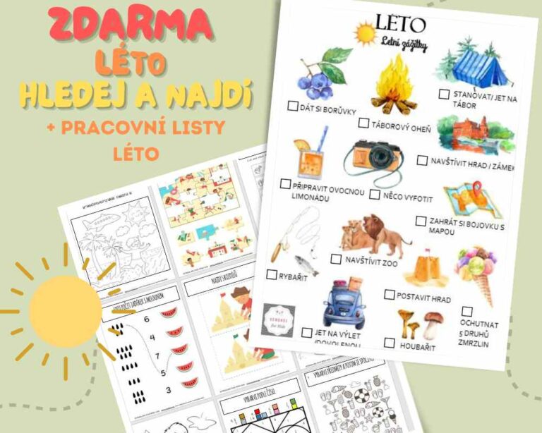 hra zdarma a pracovní listy léto